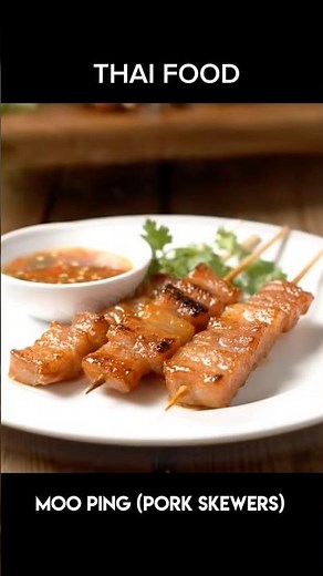 Moo Ping (pork skewers).ARMR.AI. Eating.COOKING. #food #cooking #thaifood #foodie #delicious