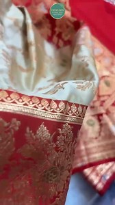 1.5M views · 10K reactions | Wear a class with the Banarasi Pure Mashru Minakari Satin Silk Saree. It is 100% premium quality. Butti Body with Gold Zari Woven Border, Handloom Minakari Pallu with Kunjlam & Tassels, Tanchui Blouse with Border in Brocade. WhatsApp Booking: 073796 05355 | Trivora | Facebook