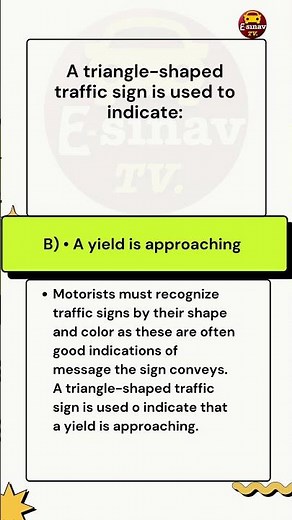 What Does a Triangle Traffic Sign Mean? | DMV Driving Test Tip #drivingtest