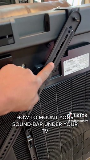 How to mount your sound bar underneath your tv 🔊 #soundbarinstall #soundbar #tips #tvmounting #tvinstall #cleaninstall