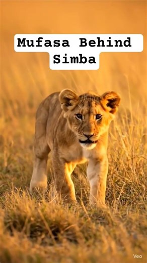 Simba walks ahead, Mufasa watches behind—true courage grows with trust 🦁 #LionStory #Fatherhood