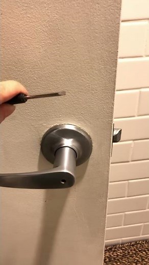 How to unlock commercial bathroom door