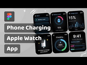 How to Design a Phone Charging Apple Watch App Interface in Figma | 6 Screen | Tutorial | UX/UI