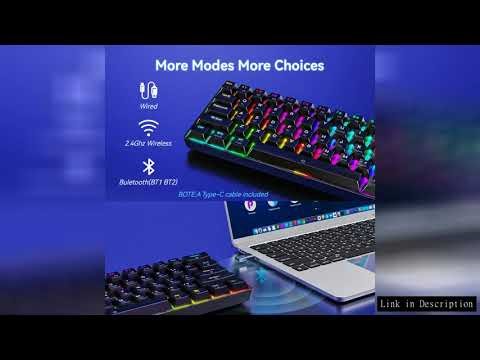 CX61 61Keys Wireless Mechanical Keyboard Rechargeable Tri-mode Connection Red Switch Mechanical Keyb