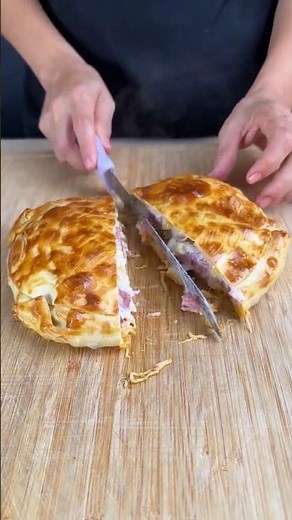 Chicken filled pastry pie made in the air fryer #recipe #cooking #food #foodie #beef #chicken #short