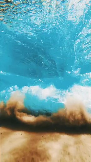 Captivating Underwater Views of Breaking Waves