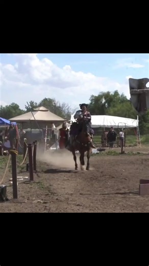 Must have a good seat to do this. that lance bites back! https://www.skool.com/the-balanced-rider-9963 #biomechanics #Skool #joustingknights #horsebackriding #foryou #equestrian #fyp #horsegirl #horsetiktok #foryoupage