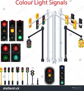 Different Color Light Signals Vector Illustration Stock Vector (Royalty Free) 1333559567 | Shutterstock