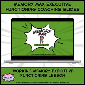 Executive Functioning Working Memory Slides for SEL, EF Coaching & Special Ed