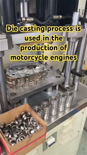 Die casting process is used in the production of motorcycle engines #tricycle #gasolineengine #motor