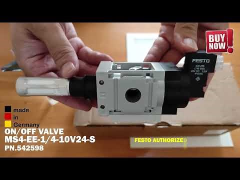FESTO ON/OFF VALVE MS4-EE-1/4-10V24-S PN.542598