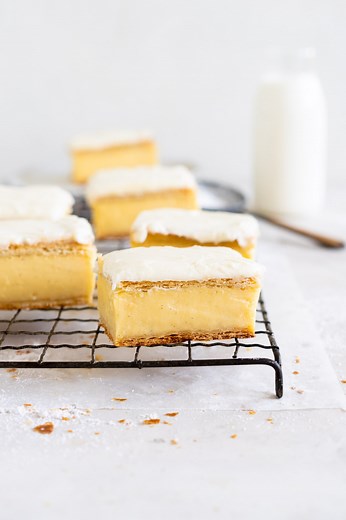 Custard Square with Homemade Puff Pastry