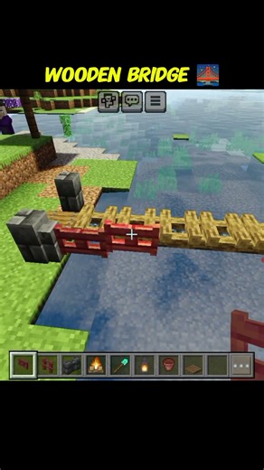 wooden bridge in minecraft #minecraft