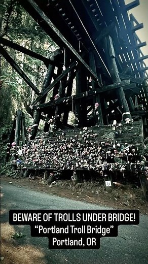 Portland Troll Bridge 🧌🌲 Quirky Hidden Gem with Ash & Simba
