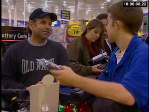 Shopping at a Best Buy store in 1998