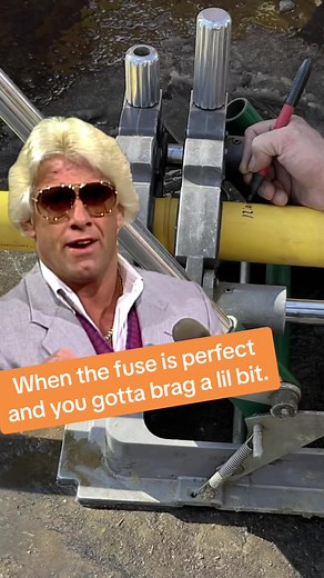 WOOO! Nailed that fuse. Ever feel like this on the job site? Its okay to brag a little bit. #naturalgas #construction #hdpe #fusing #electrofusion #natgas #fyp #trending