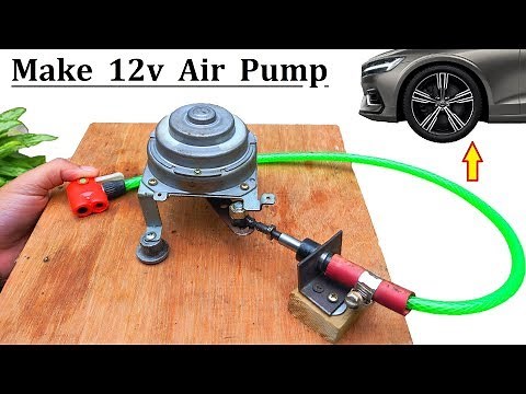 Make a 12v DC Motor Air Compressor Tire Pump - Tyre Inflator DIY