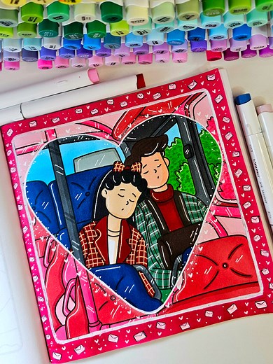 Páginas de Colorir de Lara Jean e Peter Kavinsky