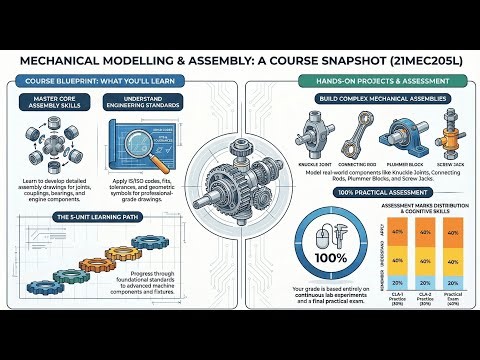 Mechanical Modelling and Assembly Course Intro #productdesign #3dmodelling #engineeringdrawing