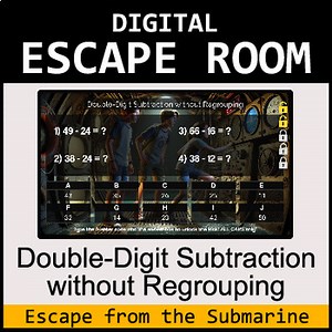 Double-Digit Subtraction without Regrouping - Escape Room Math Breakout Game