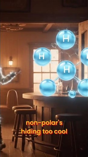 Hydrogen molecule display: Non-polar vs. Polar in a Bar! #shorts