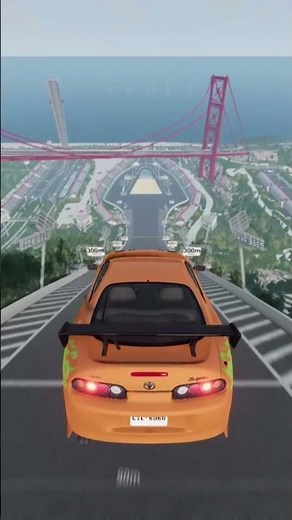 Toyota Supra MK4 Extreme Ramp Jump Crash Simulation Realistic BeamNG Drive #beamngdrive #crashdrive