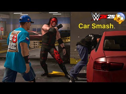 Kane & John Cena Team Up And Smash Brock Lesnar Through A Car Window In Insane WWE Backstage Attack