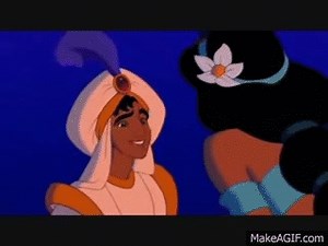 •Aladdin and Jasmine Kiss• on Make a GIF
