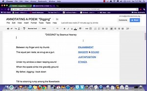Annotating a Poem- "Digging"