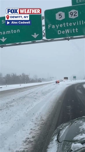 Strong winter weather continues in parts of Upstate New York, with drivers encountering rough roads as snow accumulates. The area is under a Winter Storm Warning this morning, according to the National Weather Service. #upstateny #newyork #winter #travel #snow #FoxWeather | FOX Weather
