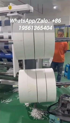 How to save labor? Automatic Unloading Slitting Machine for Jumbo Roll Adhesive Tape #machine