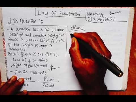 How to Solve JAMB Flotation Questions in 3 Simple Steps | Physics Calculation Tutorial JAMB 2026