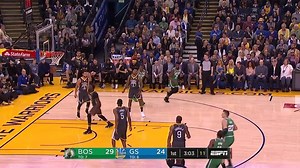 Kyrie Irving (19 points, 3 threes) and Stephen Curry (16 points, 3 threes) were both feeling it in the first half on NBA on ABC! | NBA