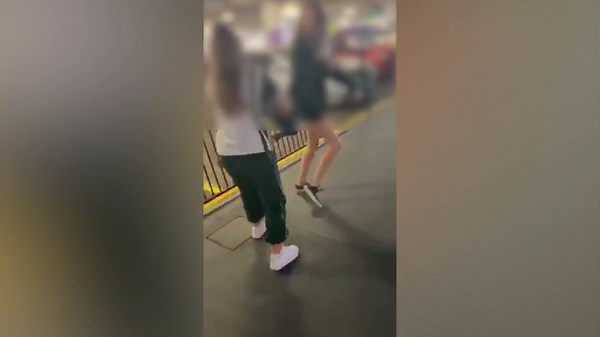 Appalling moment bully taunts then slams teenage girl to the ground