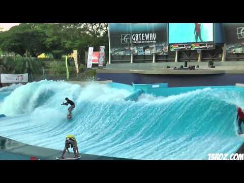 Wave House (South Africa) Pro Flowboarders Practice (Double Barrel)