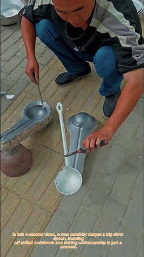 Crafting a Giant Silver Spoon#SilverSpoonMaking