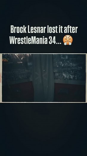 WrestleMania 34 (2018) 😤 Brock Lesnar was furious after his main event with Roman Reigns ☝🏽he wanted to take a step back & drop the Universal Title to Roman. Instead, he infamously threw the belt at Vince McMahon backstage 😳 😂 . . . #wwe #brocklesnar #romanreigns #vincemcmahon #wrestlemania #wweuniverse #wrestling #nostalgia | Iamwrestling