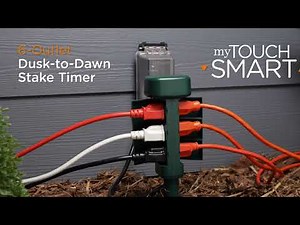78428: myTouchSmart 6-Outlet Dusk-to-Dawn Stake Timer - Operation