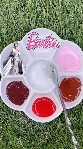 Barbie Color Palette ✨🎀 #barbie #mixart #satisfying
