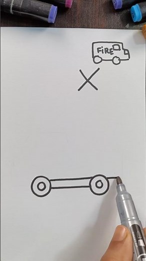 How To Draw Fire Truck Step by Step #shorts #shortsfeed