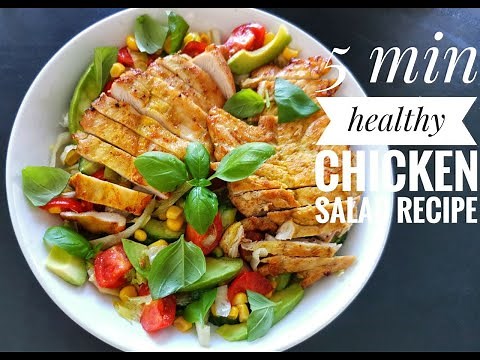 5 min easy and healthy chicken salad 🥗 | How to make chicken salad | 123 Ready :)