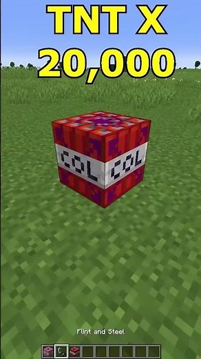 1 TNT Vs 1 Million TNT Minecraft #shorts