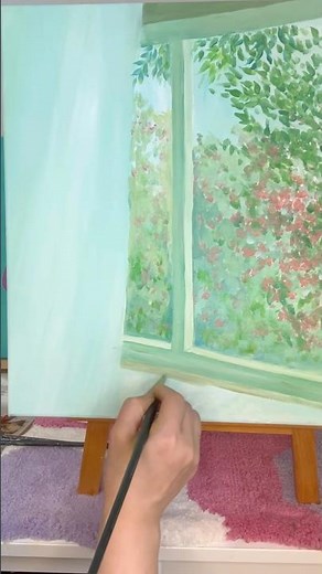 봄🌱 창문 유화로 그리기 | Painting a Springtime Window with Oil Paint#유화#봄#oilpainting