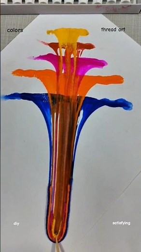 diy thread art 🎭 🎨 | string pull art #art #diy #shorts #trending #painting #acrylicpainting