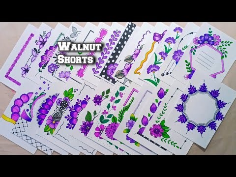 100 First Page Design/Project Work Designs /Project Design/Front Page Design/A4 Sheet/ Border Design