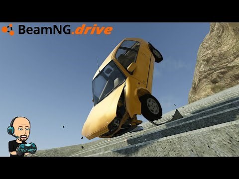 BeamNG Drive [FR] Challenge No. 2 / Go Down Stairs With Different Vehicles (Cars Vs Stairs)