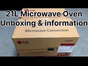 21 LITRE MC2146 LG MICROWAVE OVEN UNBOXING REVIEW || Microwave installation demo features complete