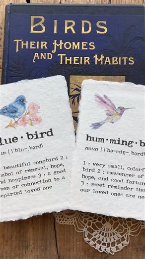 Bluebird Definition Print in Typewriter Font on 5x7, 8x10, 11x14 Handmade Paper With Original Watercolor, Bird Watcher, Spring Renewal Quote - Etsy