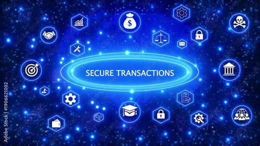 Dynamic digital padlock animation for secure online transactions and data protection solutions . 4k motion video.