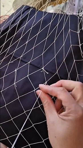 The skill of repairing a perforated mesh